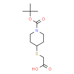 ChemSpider 2D Image | 2-({1-[(tert-butoxy)carbonyl]piperidin-4-yl}sulfanyl)acetic acid | C12H21NO4S