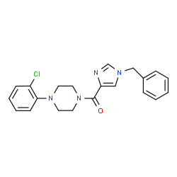 ChemSpider 2D Image | (1-Benzyl-1H-imidazol-4-yl)[4-(2-chlorophenyl)-1-piperazinyl]methanone | C21H21ClN4O