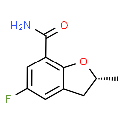 ChemSpider 2D Image | (2R)-5-Fluoro-2-methyl-2,3-dihydro-1-benzofuran-7-carboxamide | C10H10FNO2