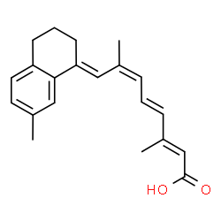 ChemSpider 2D Image | (2E,4E,6Z,8E)-3,7-Dimethyl-8-(7-methyl-3,4-dihydro-1(2H)-naphthalenylidene)-2,4,6-octatrienoic acid | C21H24O2