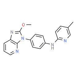 ChemSpider 2D Image | N-[4-(2-Methoxy-3H-imidazo[4,5-b]pyridin-3-yl)phenyl]-5-methyl-2-pyridinamine | C19H17N5O