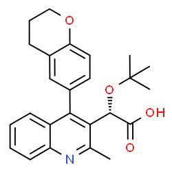 ChemSpider 2D Image | (2s)-Tert-Butoxy[4-(3,4-Dihydro-2h-Chromen-6-Yl)-2-Methylquinolin-3-Yl]ethanoic Acid | C25H27NO4