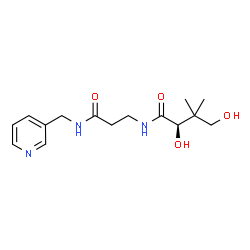 ChemSpider 2D Image | (2R)-2,4-Dihydroxy-3,3-dimethyl-N-{3-oxo-3-[(3-pyridinylmethyl)amino]propyl}butanamide | C15H23N3O4
