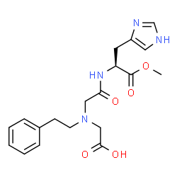 ChemSpider 2D Image | Methyl N-(carboxymethyl)-N-(2-phenylethyl)glycyl-L-histidinate | C19H24N4O5