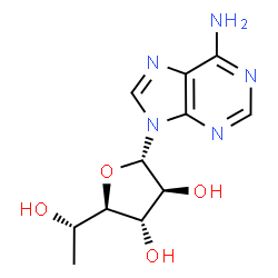 ChemSpider 2D Image | 9-(6-Deoxy-beta-L-galactofuranosyl)-9H-purin-6-amine | C11H15N5O4