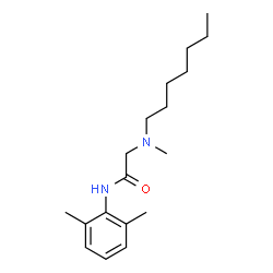 ChemSpider 2D Image | N-(2,6-Dimethylphenyl)-N~2~-heptyl-N~2~-methylglycinamide | C18H30N2O