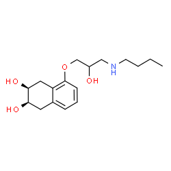 ChemSpider 2D Image | (2R,3S)-5-[3-(Butylamino)-2-hydroxypropoxy]-1,2,3,4-tetrahydro-2,3-naphthalenediol | C17H27NO4