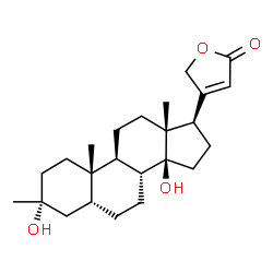 ChemSpider 2D Image | (3alpha,5beta)-3,14-Dihydroxy-3-methylcard-20(22)-enolide | C24H36O4
