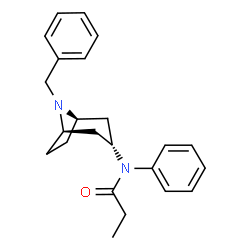 ChemSpider 2D Image | N-[(1R,5R)-8-Benzyl-8-azabicyclo[3.2.1]oct-3-yl]-N-phenylpropanamide | C23H28N2O