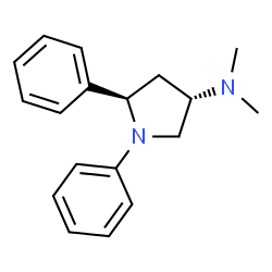 ChemSpider 2D Image | (3S,5R)-N,N-Dimethyl-1,5-diphenyl-3-pyrrolidinamine | C18H22N2