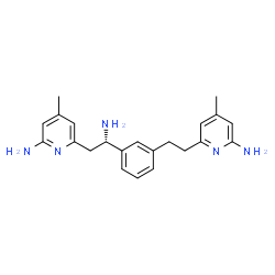 ChemSpider 2D Image | 6-[(2S)-2-Amino-2-{3-[2-(6-amino-4-methyl-2-pyridinyl)ethyl]phenyl}ethyl]-4-methyl-2-pyridinamine | C22H27N5