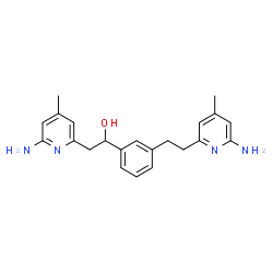 ChemSpider 2D Image | 2-(6-Amino-4-methyl-2-pyridinyl)-1-{3-[2-(6-amino-4-methyl-2-pyridinyl)ethyl]phenyl}ethanol | C22H26N4O