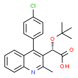 ChemSpider 2D Image | (2s)-Tert-Butoxy[4-(4-Chlorophenyl)-2-Methylquinolin-3-Yl]ethanoic Acid | C22H22ClNO3