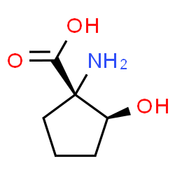 ChemSpider 2D Image | (1S,2S)-1-Amino-2-hydroxycyclopentanecarboxylic acid | C6H11NO3