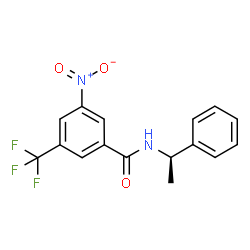 ChemSpider 2D Image | 3-Nitro-N-[(1R)-1-phenylethyl]-5-(trifluoromethyl)benzamide | C16H13F3N2O3