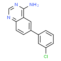 ChemSpider 2D Image | 6-(3-Chlorophenyl)-4-quinazolinamine | C14H10ClN3