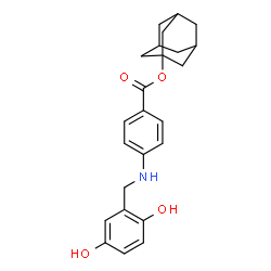 ChemSpider 2D Image | 1-Adamantyl 4-((2,5-dihydroxybenzyl)amino)benzoate | C24H27NO4