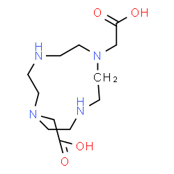 ChemSpider 2D Image | Acetic acid, [1,4,7,10-tetraazacyclododecane-1,7-diyl]bis | C12H24N4O4