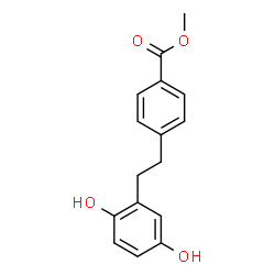 ChemSpider 2D Image | Methyl 4-(2-(2,5-dihydroxyphenyl)ethyl)benzoate | C16H16O4
