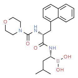 ChemSpider 2D Image | N-(4-MORPHOLINE)CARBONYL-B-(1-NAPHTHYL)-L-ALANINE-L-LEUCINE BORONIC ACID | C23H32BN3O5
