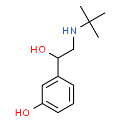 ChemSpider 2D Image | 3-{1-Hydroxy-2-[(2-methyl-2-propanyl)amino]ethyl}phenol | C12H19NO2