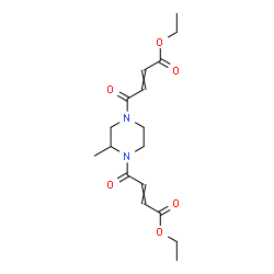 ChemSpider 2D Image | Diethyl 4,4'-(2-methyl-1,4-piperazinediyl)bis(4-oxo-2-butenoate) | C17H24N2O6