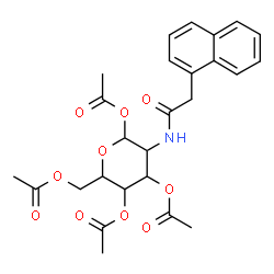 ChemSpider 2D Image | 1,3,4,6-Tetra-O-acetyl-2-deoxy-2-[(1-naphthylacetyl)amino]hexopyranose | C26H29NO10