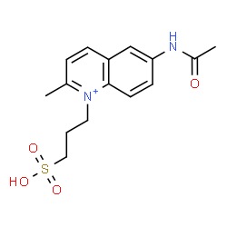 ChemSpider 2D Image | 6-Acetamido-2-methyl-1-(3-sulfopropyl)quinolinium | C15H19N2O4S