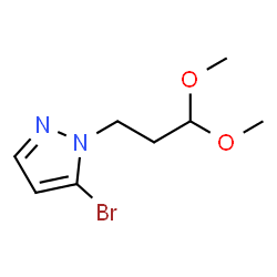 ChemSpider 2D Image | 5-Bromo-1-(3,3-dimethoxypropyl)-1H-pyrazole | C8H13BrN2O2