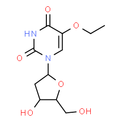 ChemSpider 2D Image | 1-(2-Deoxypentofuranosyl)-5-ethoxy-2,4(1H,3H)-pyrimidinedione | C11H16N2O6