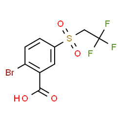 ChemSpider 2D Image | 2-Bromo-5-[(2,2,2-trifluoroethyl)sulfonyl]benzoic acid | C9H6BrF3O4S