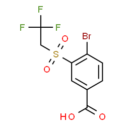 ChemSpider 2D Image | 4-Bromo-3-[(2,2,2-trifluoroethyl)sulfonyl]benzoic acid | C9H6BrF3O4S