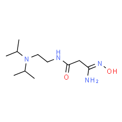 ChemSpider 2D Image | (3Z)-3-Amino-N-[2-(diisopropylamino)ethyl]-3-(hydroxyimino)propanamide | C11H24N4O2
