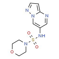 ChemSpider 2D Image | N-(Pyrazolo[1,5-a]pyrimidin-6-yl)-4-morpholinesulfonamide | C10H13N5O3S