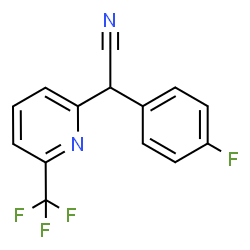ChemSpider 2D Image | (4-Fluorophenyl)[6-(trifluoromethyl)-2-pyridinyl]acetonitrile | C14H8F4N2