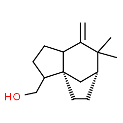 ChemSpider 2D Image | [(1R,8R)-7,7-Dimethyl-6-methylenetricyclo[6.2.1.0~1,5~]undec-2-yl]methanol | C15H24O