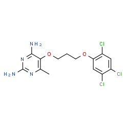 ChemSpider 2D Image | 6-Methyl-5-[3-(2,4,5-trichlorophenoxy)propoxy]-2,4-pyrimidinediamine | C14H15Cl3N4O2