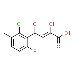 ChemSpider 2D Image | (2Z)-4-(2-Chloro-6-fluoro-3-methylphenyl)-2-hydroxy-4-oxo-2-butenoic acid | C11H8ClFO4