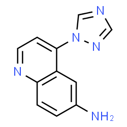 ChemSpider 2D Image | 4-(1H-1,2,4-Triazol-1-yl)-6-quinolinamine | C11H9N5