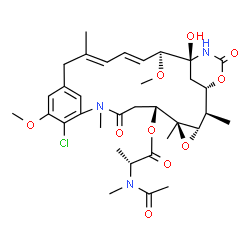 ChemSpider 2D Image | (2'R,4beta,10beta,11E,13E)-Maytansine | C34H46ClN3O10