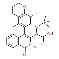 ChemSpider 2D Image | (2s)-Tert-Butoxy[4-(8-Fluoro-5-Methyl-3,4-Dihydro-2h-Chromen-6-Yl)-2-Methyl-1-Oxo-1,2-Dihydroisoquinolin-3-Yl]ethanoic Acid | C26H28FNO5