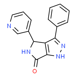ChemSpider 2D Image | 3-Phenyl-4-(3-pyridinyl)-4,5-dihydropyrrolo[3,4-c]pyrazol-6(1H)-one | C16H12N4O