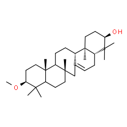 ChemSpider 2D Image | (3R,4aR,7aS,11S,13aR,15aS,15bR)-11-Methoxy-4,4,7a,10,10,13a,15b-heptamethyl-2,3,4,4a,5,7,7a,8,9,9a,10,11,12,13,13a,13b,14,15,15a,15b-icosahydro-1H-naphtho[2',1':4,5]cyclohepta[1,2-a]naphthalen-3-ol | C31H52O2
