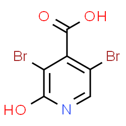 ChemSpider 2D Image | 3,5-Dibromo-2-hydroxyisonicotinic acid | C6H3Br2NO3