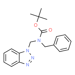ChemSpider 2D Image | tert-Butyl (1H-benzotriazol-1-ylmethyl)benzylcarbamate | C19H22N4O2