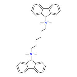 ChemSpider 2D Image | N,N'-Di(9H-fluoren-9-yl)-N,N,N',N'-tetramethyl-1,6-hexanediaminium | C36H42N2