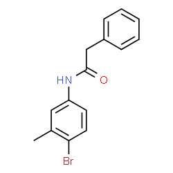 ChemSpider 2D Image | N-(4-Bromo-3-methylphenyl)-2-phenylacetamide | C15H14BrNO