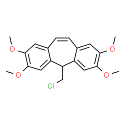 ChemSpider 2D Image | 5-(Chloromethyl)-2,3,7,8-tetramethoxy-5H-dibenzo[a,d][7]annulene | C20H21ClO4