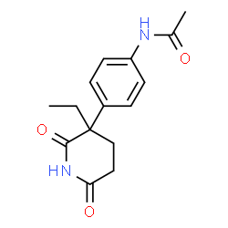 ChemSpider 2D Image | N-[4-(3-Ethyl-2,6-dioxo-3-piperidinyl)phenyl]acetamide | C15H18N2O3