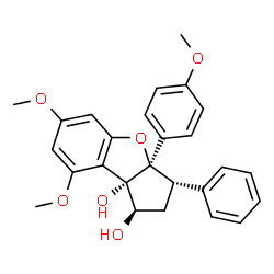 ChemSpider 2D Image | Rocaglaol | C26H26O6